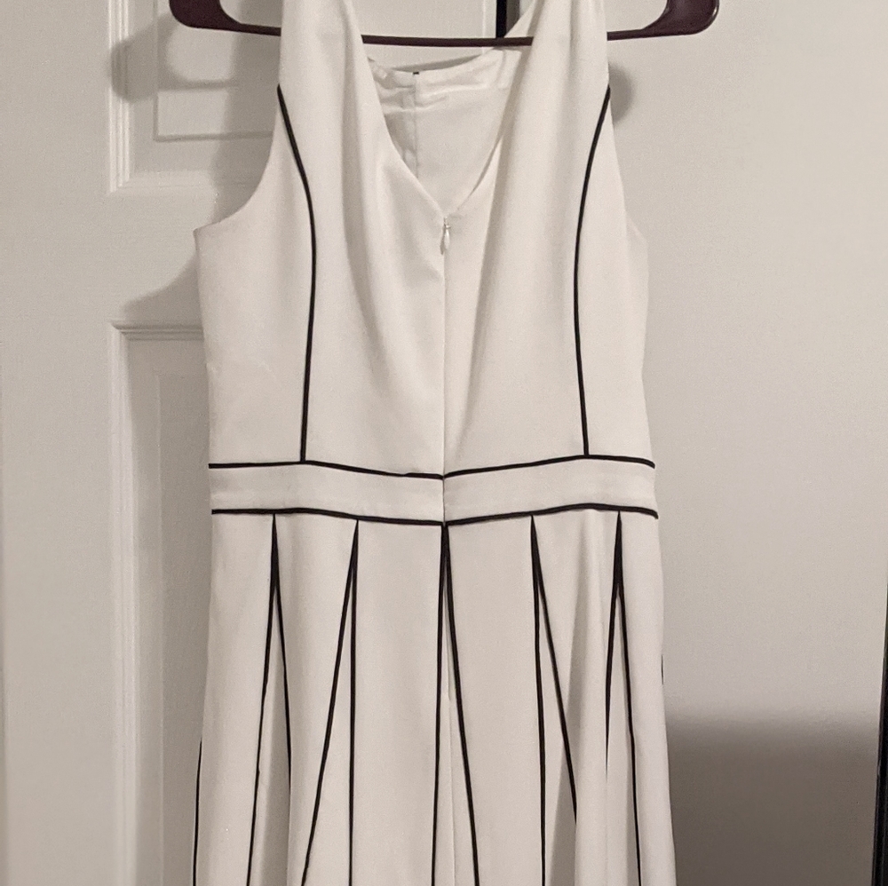 White and black dress